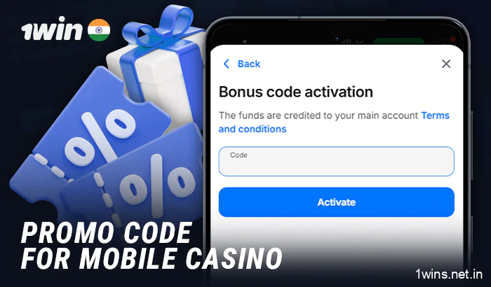 Use promo codes in the 1Win mobile app